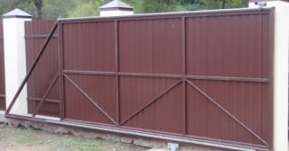 Купить откатные ворота из профнастила Касимов, цена от 1761 руб.