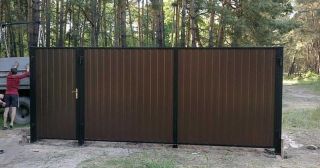 Купить распашные ворота из профнастила Касимов, цена от 2744 руб.